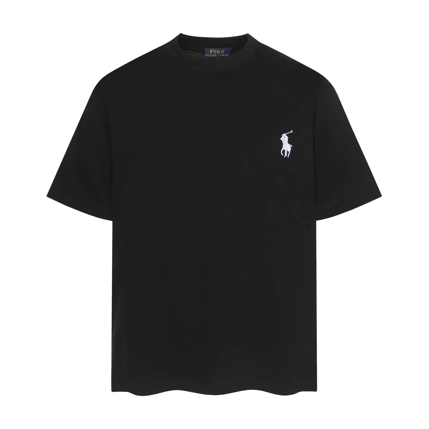 P140 💰 Actual pictures [High-end quality] Code: 8912# Color: Black White Size: S to XXL 2026ss New Ralph Lauren 320g customized fabric Round neck short sleeves Special embroidery Burnt patch Loose version for men and women